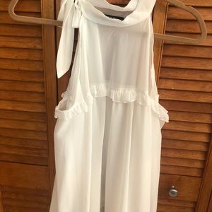 White chiffon-like blouse